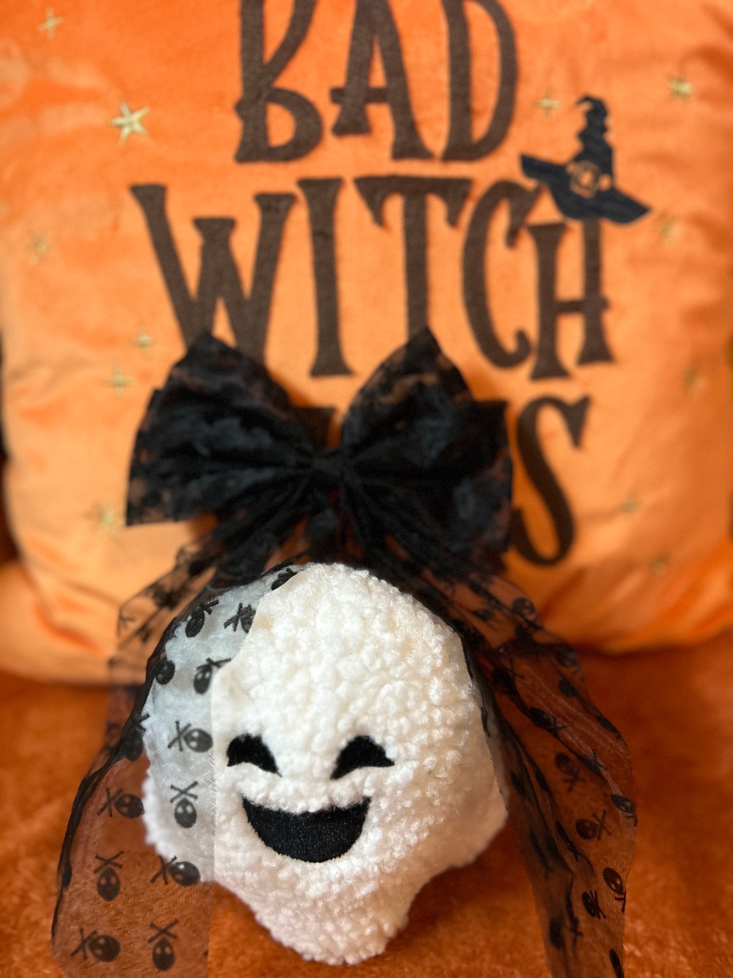 Large Black Halloween Bow