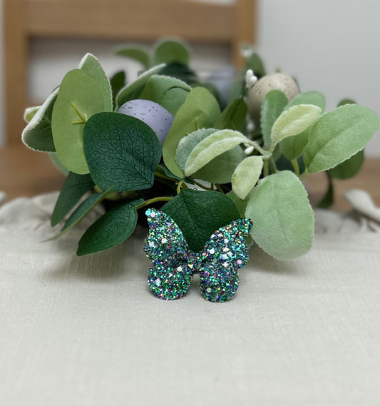 Green Glitter Butterfly