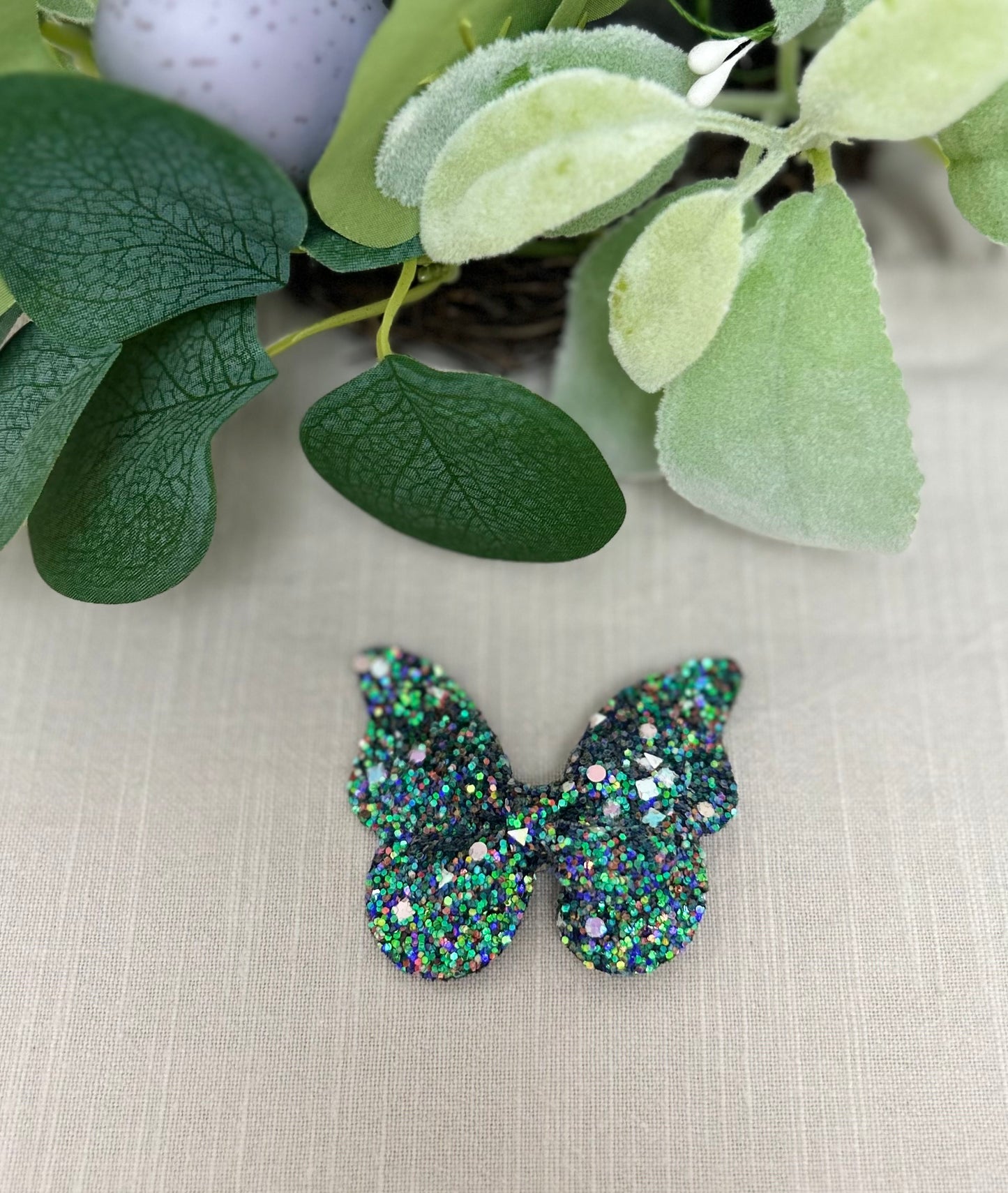 Green Glitter Butterfly