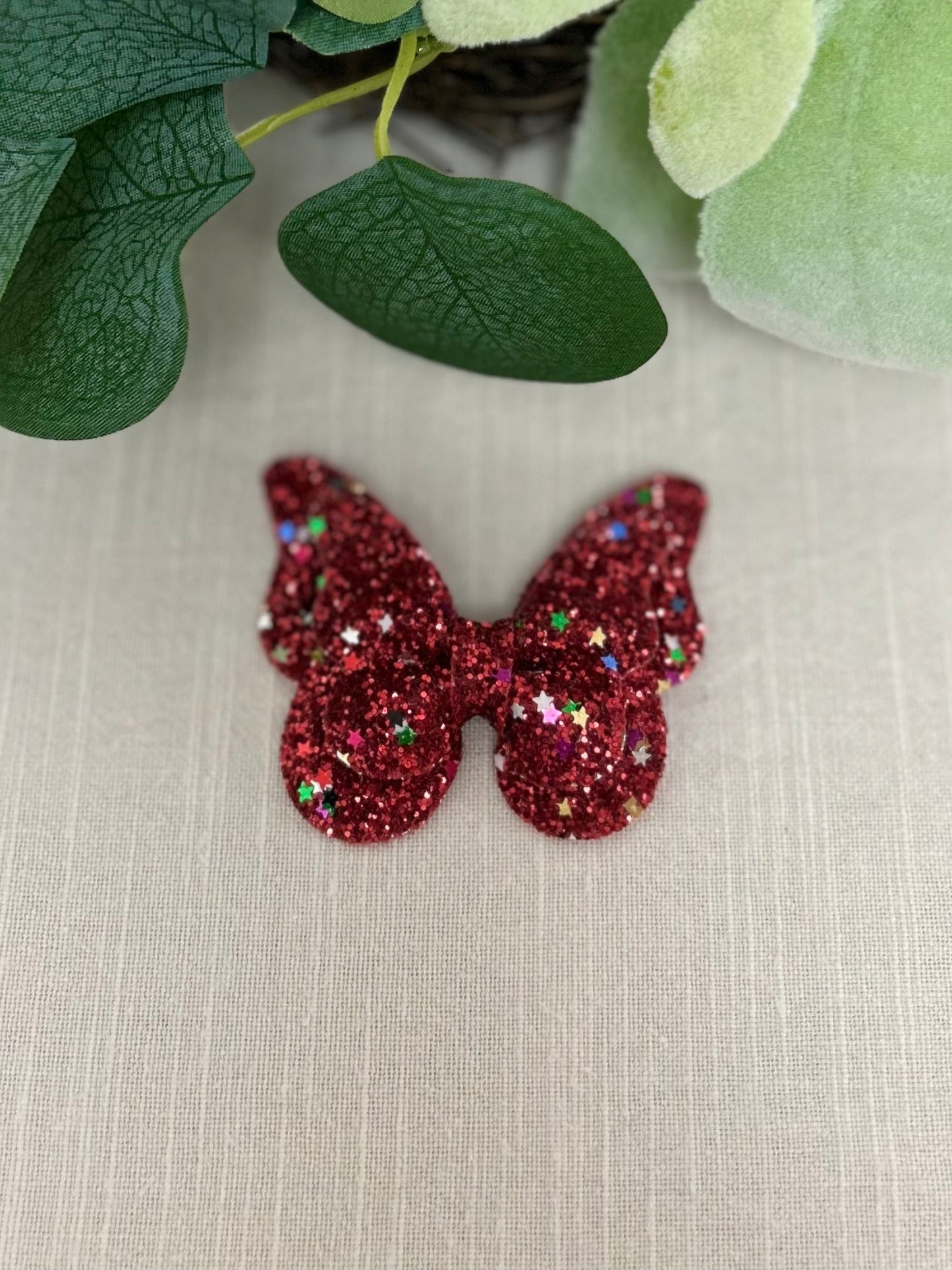 Red Glitter Butterfly