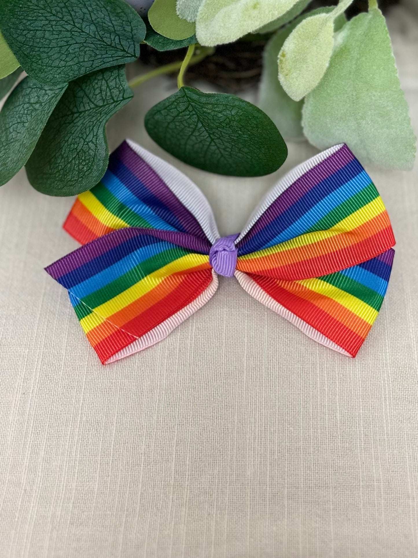 Rainbow Strips Bow