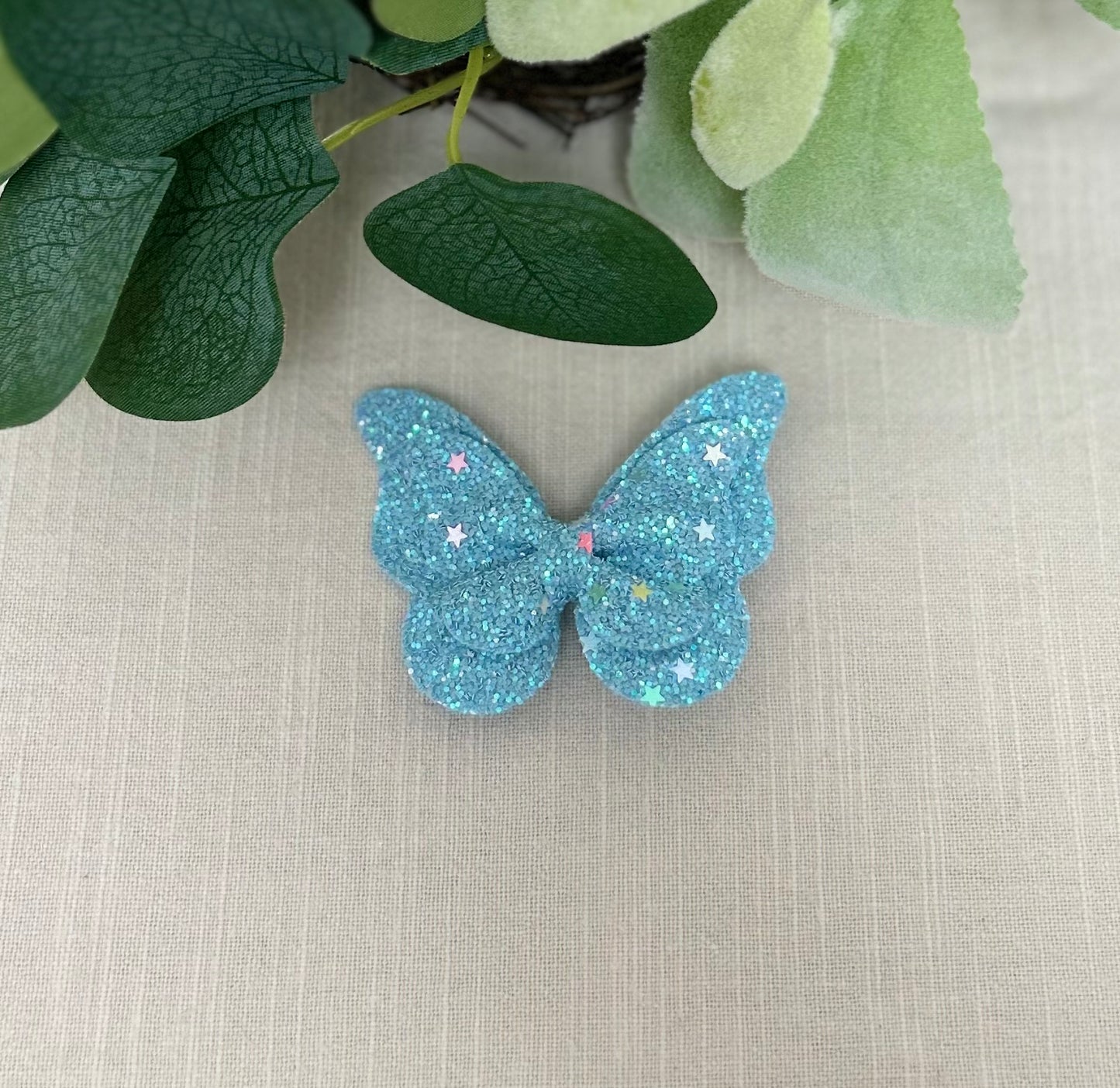 Blue Glitter Butterfly