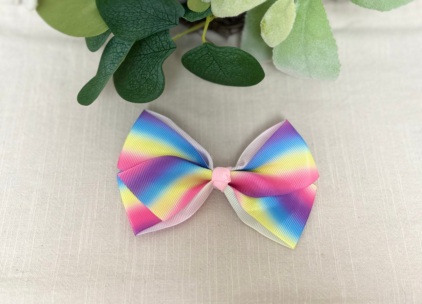 Rainbow Strips Bow