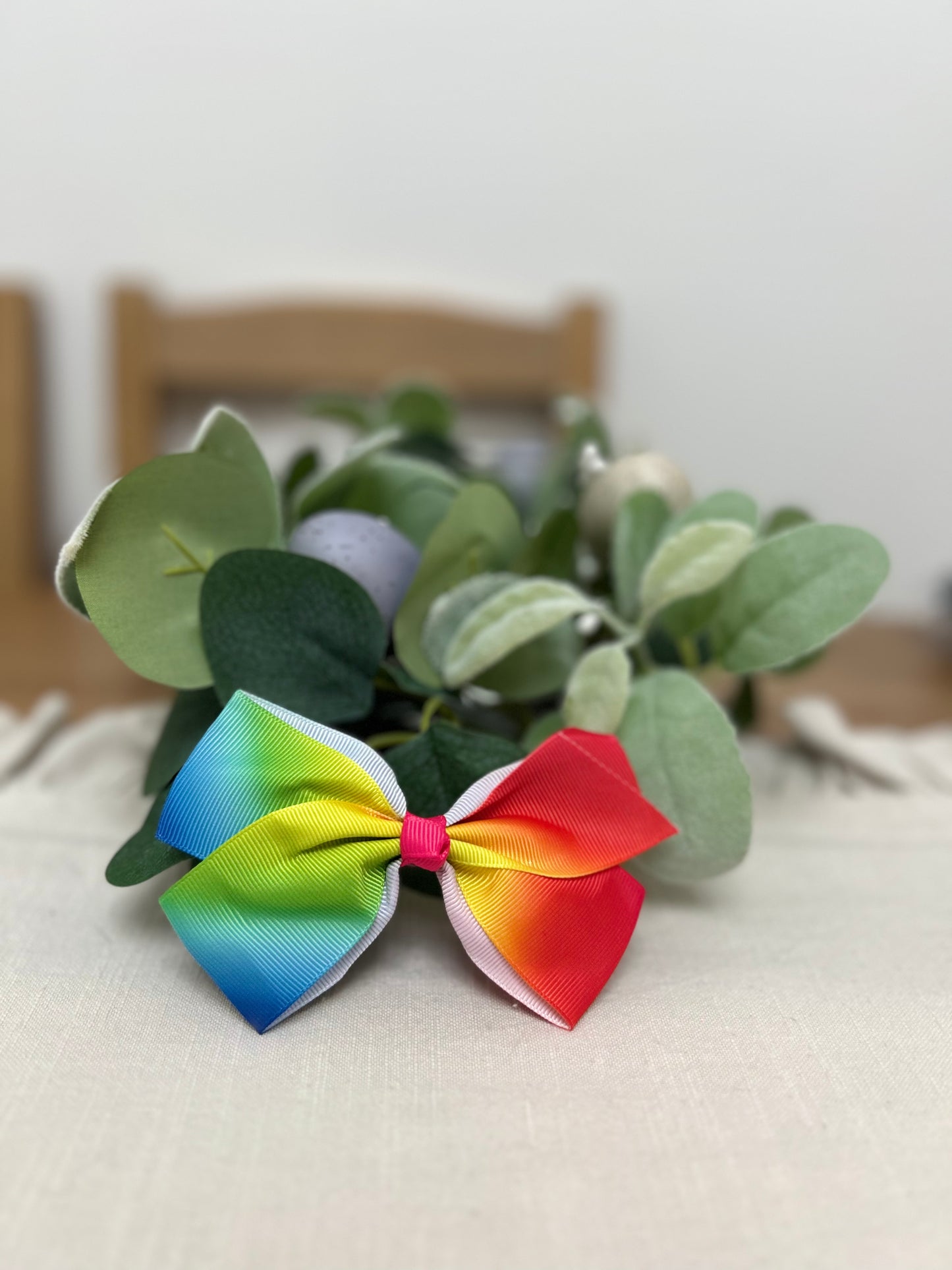 Rainbow Strips Bow