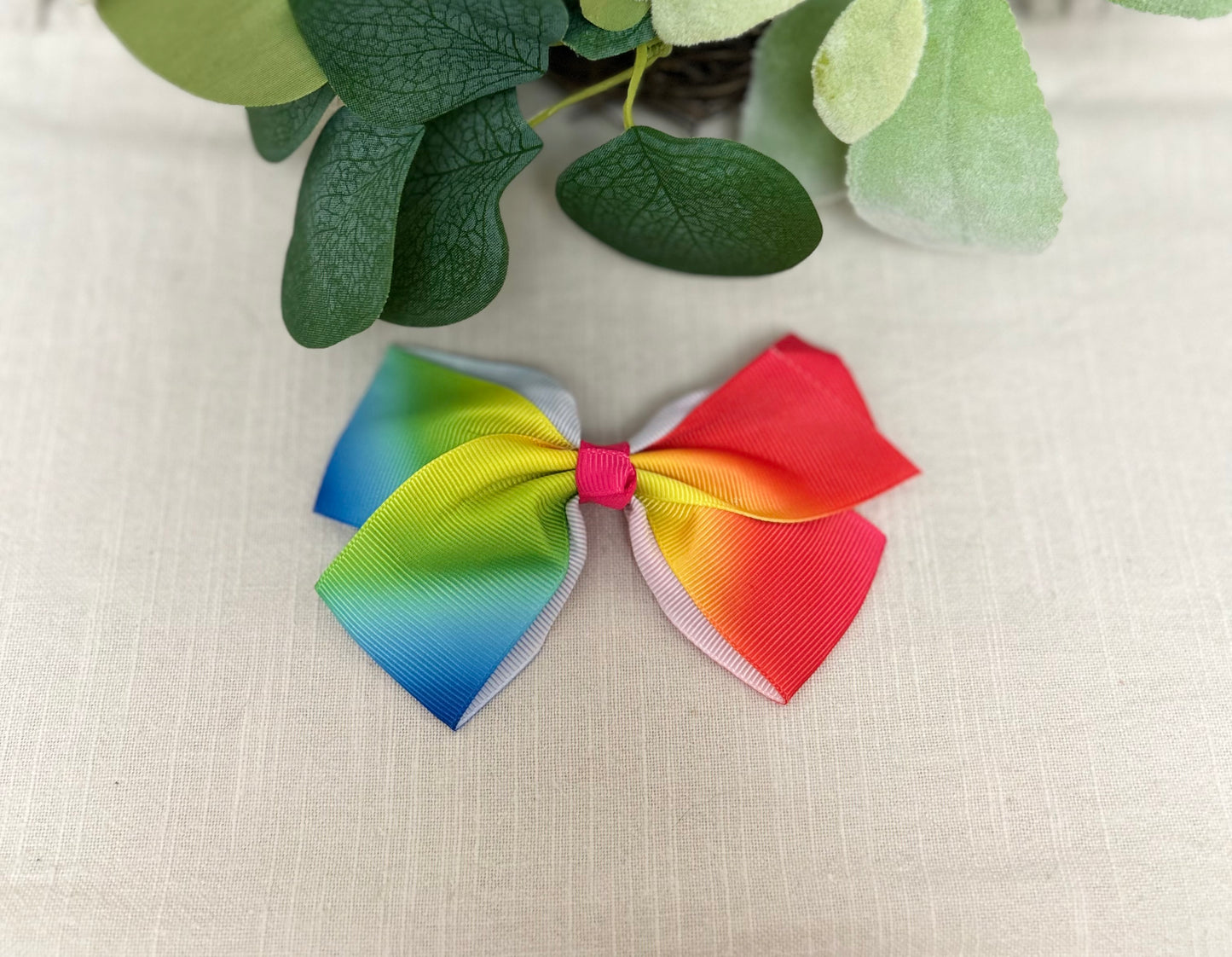 Rainbow Strips Bow