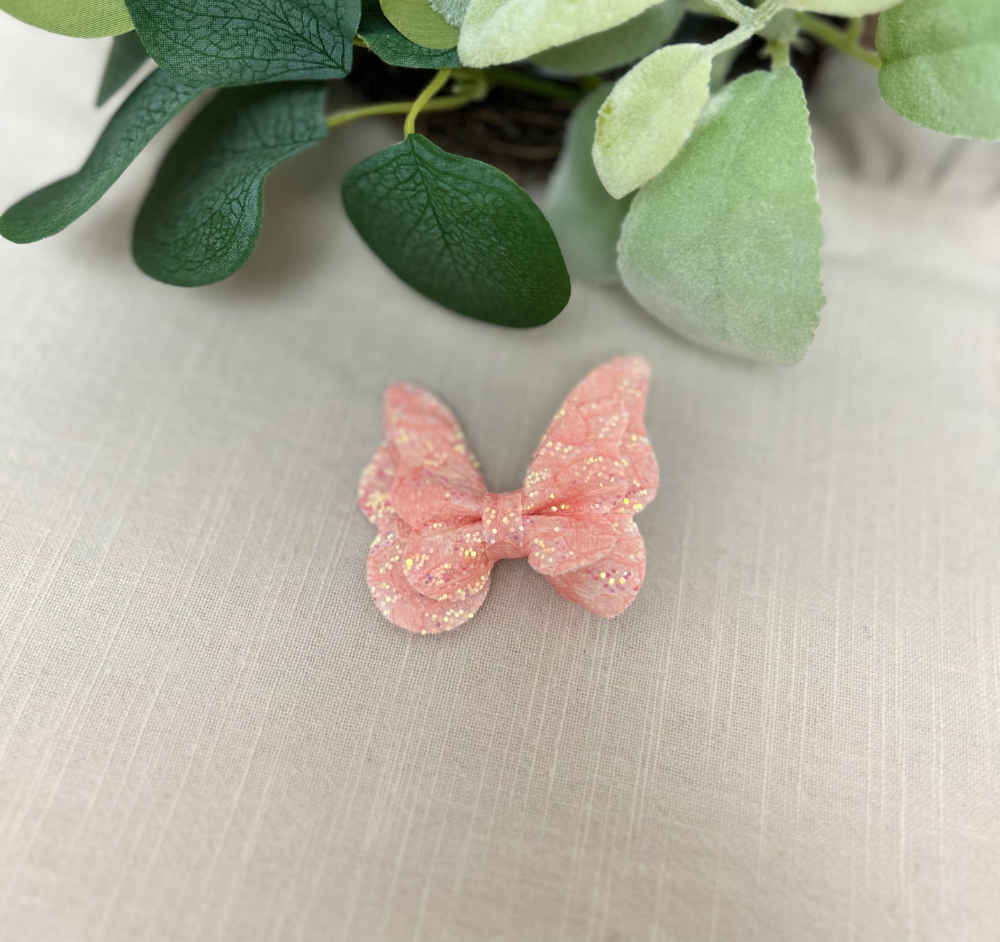 Salmon Glitter Butterfly